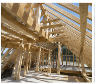 Charpente bois d'un chalet en Haute-Savoie